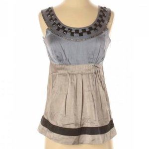 Like New Kensie Embellished 100% Silk Blouse, S